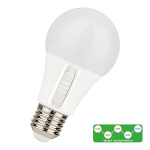 LED-lamp A60 Switch E27 DIM 8.5W 60W 806lm 5CCT 2700K-6500K