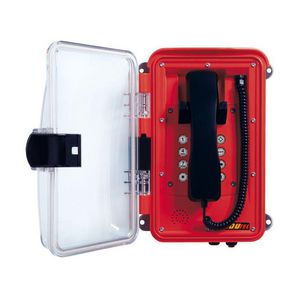 WEERBESTENDIGE TELEFOON INDUTEL UL ROOD KUNSTSTOF BEHUIZING