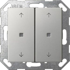 Drukc. wip 2-v pijlen OneKNX System 55 edelstaal