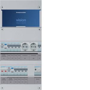 Groepenkast 8-groepenverdeler HS 2xALS 30mA +G+T+W+W 1-fase