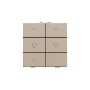Dubbele dimbediening Home Control champagne coated