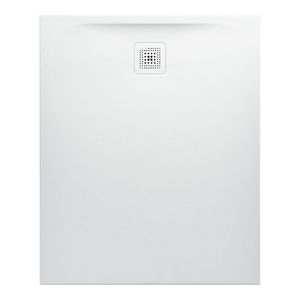 Douchevloer 1100x900mm rechthoekig wit Marbond composiet afvoer aan  zijde