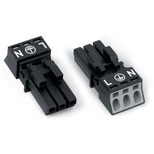 Female 3-polig Cod. A zwart 890-203 VVE=50