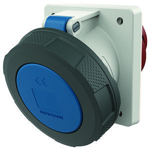 Inbouwwandcontactdoos 125A 4-polig  9H 230V IP67