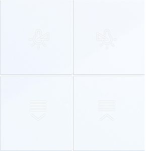 Afdekking KNX taster 4-v. met achtergrondverl. A.x/C.x wit g