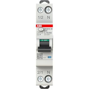 Aardlekautomaat DS301CM B10 A30 Compact DS301CM 1P+N 10A B 30mA A 6kA