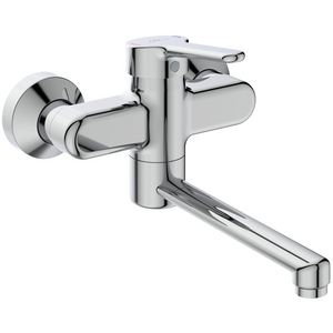 Ceraplus 2 wandmengkraan chroom incl. draaibare uitloop 200mm incl. afsluitbare s-koppeling