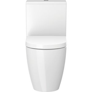 ME BY STARCK #217009 staand closet tbv duoblok 650mm wit diepspoel gesloten voor stortbak 4,5ltr. PK.