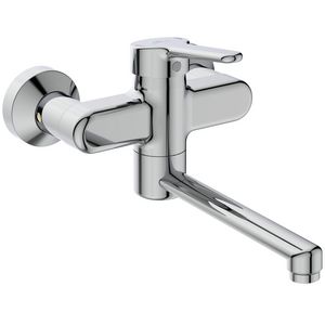 Ceraplus 2 wandmengkraan chroom draaibare uitloop 200mm incl. afsluitbare s-koppeling