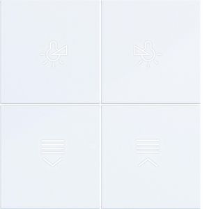 Afdekking KNX taster 4-v. met achtergrondverl. A.x/C.x wit m