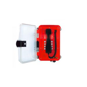 WEERBESTENDIGE TELEFOON INDUTEL IP4 ROOD KUNSTSTOF BEHUIZING