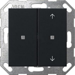 Drukc. wip 2-v onbedrukt/pijlen OneKNX System 55 zwart m