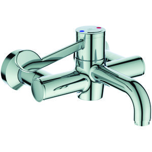 Ceraplus 2 therm. wandmengkraan chroom incl. afsluitbare s-koppeling