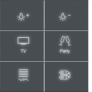 Afdekking KNX taster 6-v. met achtergrondverl. A.x/C.x antra