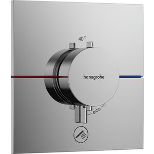 Comfort E thermostaat afbouwdeel tbv inbouw voor 1 functie en extra uitgang chroom