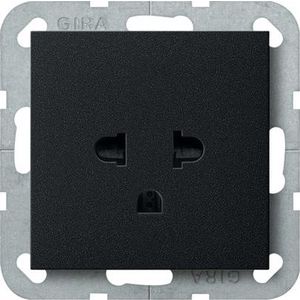 wandcontactdoos EURO-US System 55 zwart m
