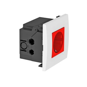 Contactdooseenheid Module 45 1-voudig 84x84x59mmarbonaatlr