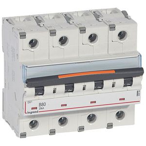 Installatieautomaat 4-polig B-karakteristiek 80A 25kA DX³ DIN