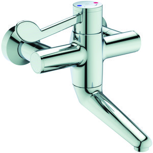 Ceraplus 2 therm. wandmengkraan chroom incl. draaibare uitloop 150mm incl. afsl.s-koppeling
