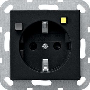 wandcontactdoos aardlekbeveil. 30 mA Safety Plus System 55 zwart m