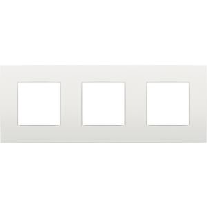 3-Voudige afdekplaat 71mm centerafst. Int. white