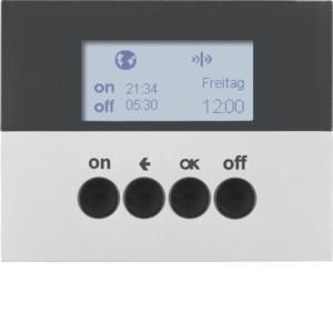 Schakelklok-opzetmod. KNX-RF berker K.5 aluminium