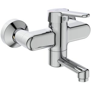 Ceraplus 2 wandmengkraan chroom draaibare uitloop 100mm incl. afsluitbare s-koppeling