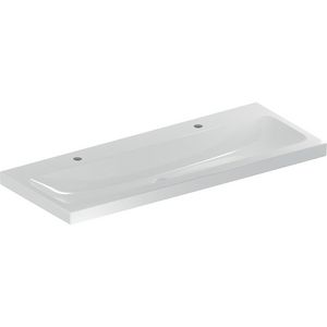 iCon Light wastafel 120x48cm 2x kraangat zonder overloop wit