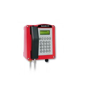 WEERBESTENDIGE TELEFOON RESISTEL IP4 ROOD MET 2X LAN
