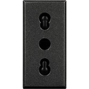 Wandcontactdoos Italie 19 + 26 Axolute Antraciet