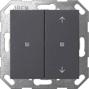 Drukc. wip 2-v onbedrukt/pijlen OneKNX System 55 antraciet