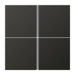 Tastafdekking LS-antraciet 4-voudig compleet KNX