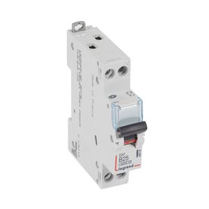 Installatieautomaat MCB DX³ 1-polig + Nul B-karakteristiek 25A 4500A