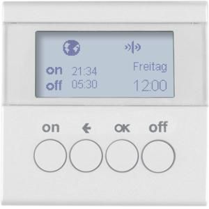 Schakelklok-opzetmod. KNX-RF berker S.1/B.3/B.7 polar wit glans
