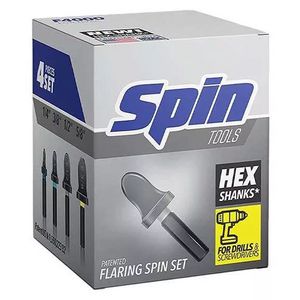 Optrompset Flaretool SPIN set 4-delig met 1/4"-3/8"-1/2"-5/8" koppen