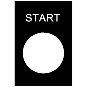 Schild 30x40mm etiket 8x27mm ZwartSTART" XB4/XB5
