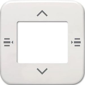 Afdekplaat 6-voudig bedieningselem KNX jaloezie alphinewit