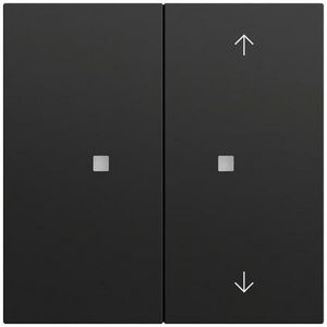 Drukc. wip 2-v onbedrukt/pijlen OneKNX System 70 zwart m(gel