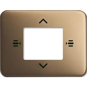 Afdekplaat 6-voudig bedieningselement KNX jaloezie brons
