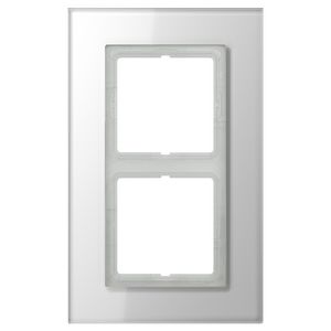 Afdekraam alpin wit glas 2-voudig LS-plus