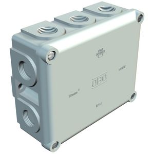 Kabeldoos 136x111x57 duroplast aminoplast 131.5 lichtgrijs