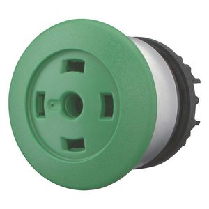 Paddestoeldrukknop groen z. toetsplaat terugverend VVE=5
