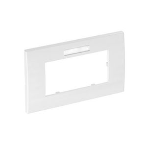Afdekramen Module 45 2-voudig 84x140mm polycarbon. puur wit