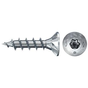 Spaanplaatschroef PowerFast 4,5x20mm TX verzonken kop VD verzinkt VVE=200