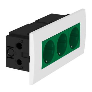 Contactdooseenheid Module 45 3-voudig 84x185x59mmarbonaat