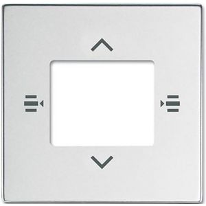 Afdekplaat 6-voudig bedieningsel KNX jaloezie aluminium zilv