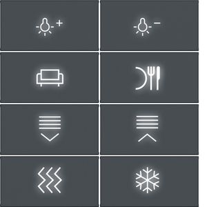 Afdekking KNX taster 8-v. met achtergrondverl. A.x/C.x antra