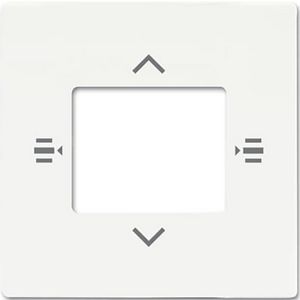 Afdekplaat 6-voudig bedieningselement KNX jaloezie mat wit