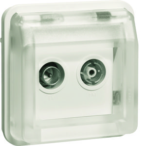 Radio/tv einddoos W.1 polarwit