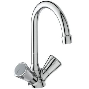 PROMO Nimbus II Messing Eco Topflex wastafelkraan chroom draaibare uitloop (F3051AA)